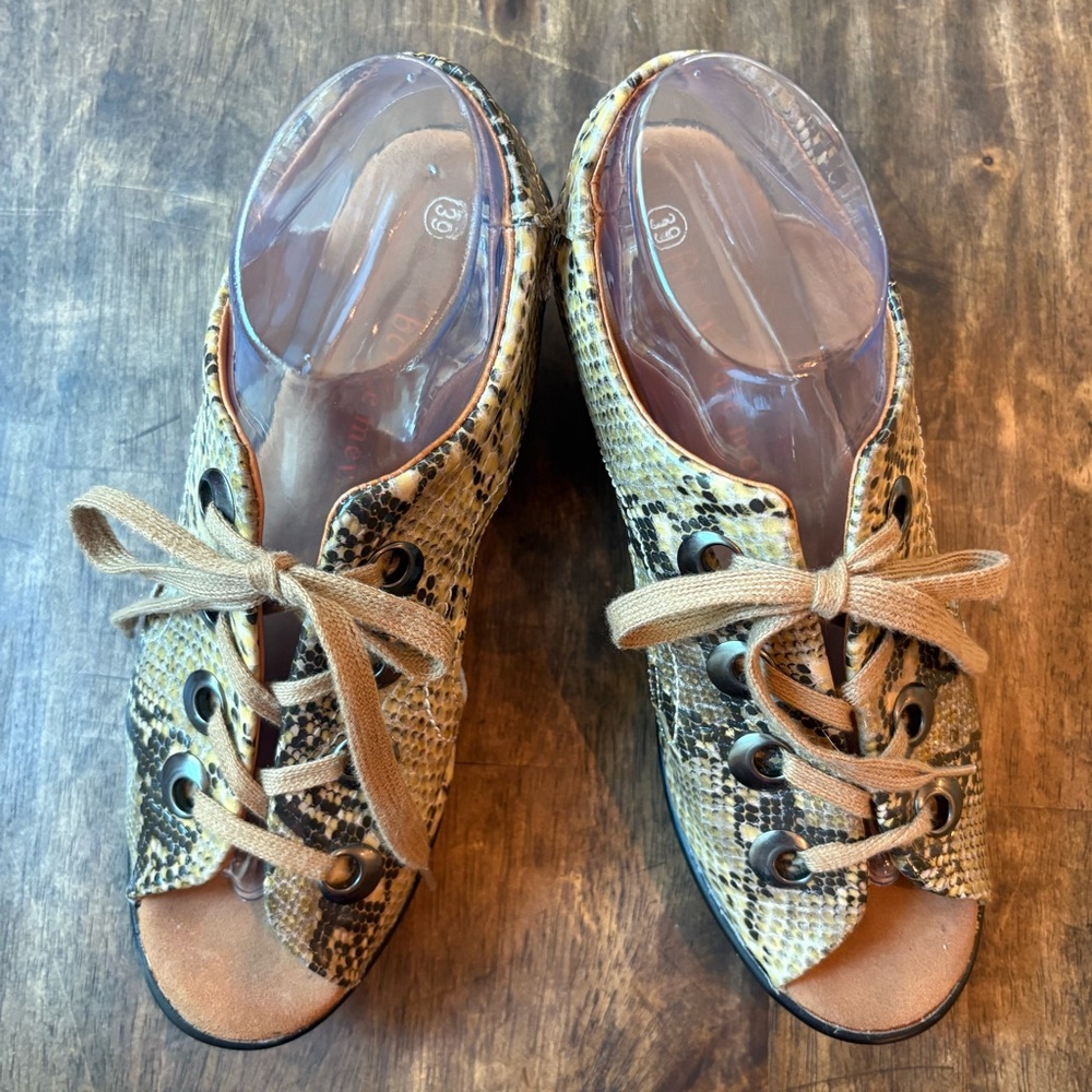 BERNIE MEV Marcelo Retile Print Lace Up Sandals! Back Strap.Great condition! 39 - Picture 4 of 9